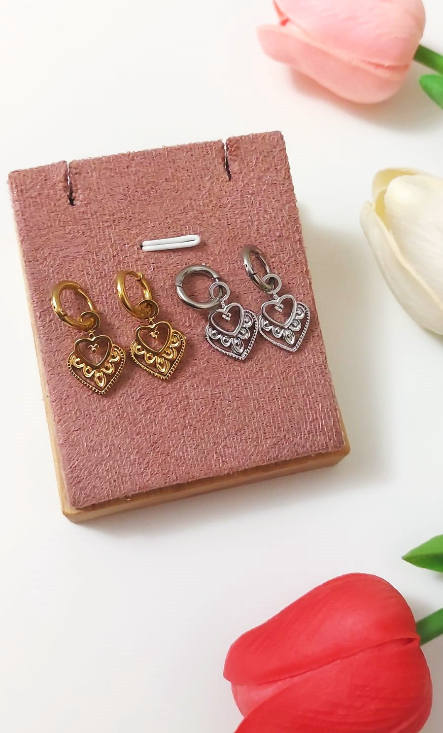 Orecchini regina di cuori gold