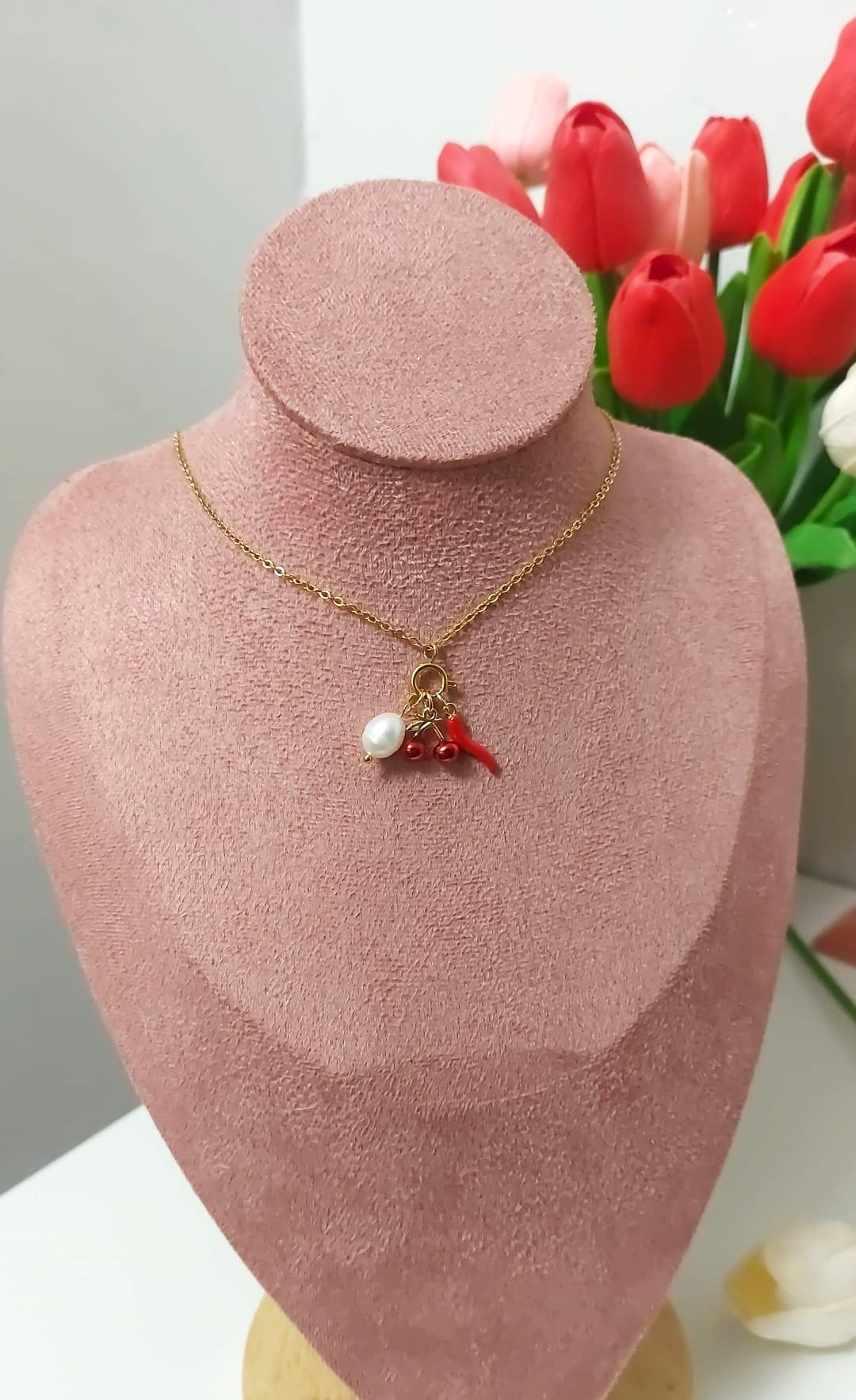 Collana Ciliegia charm