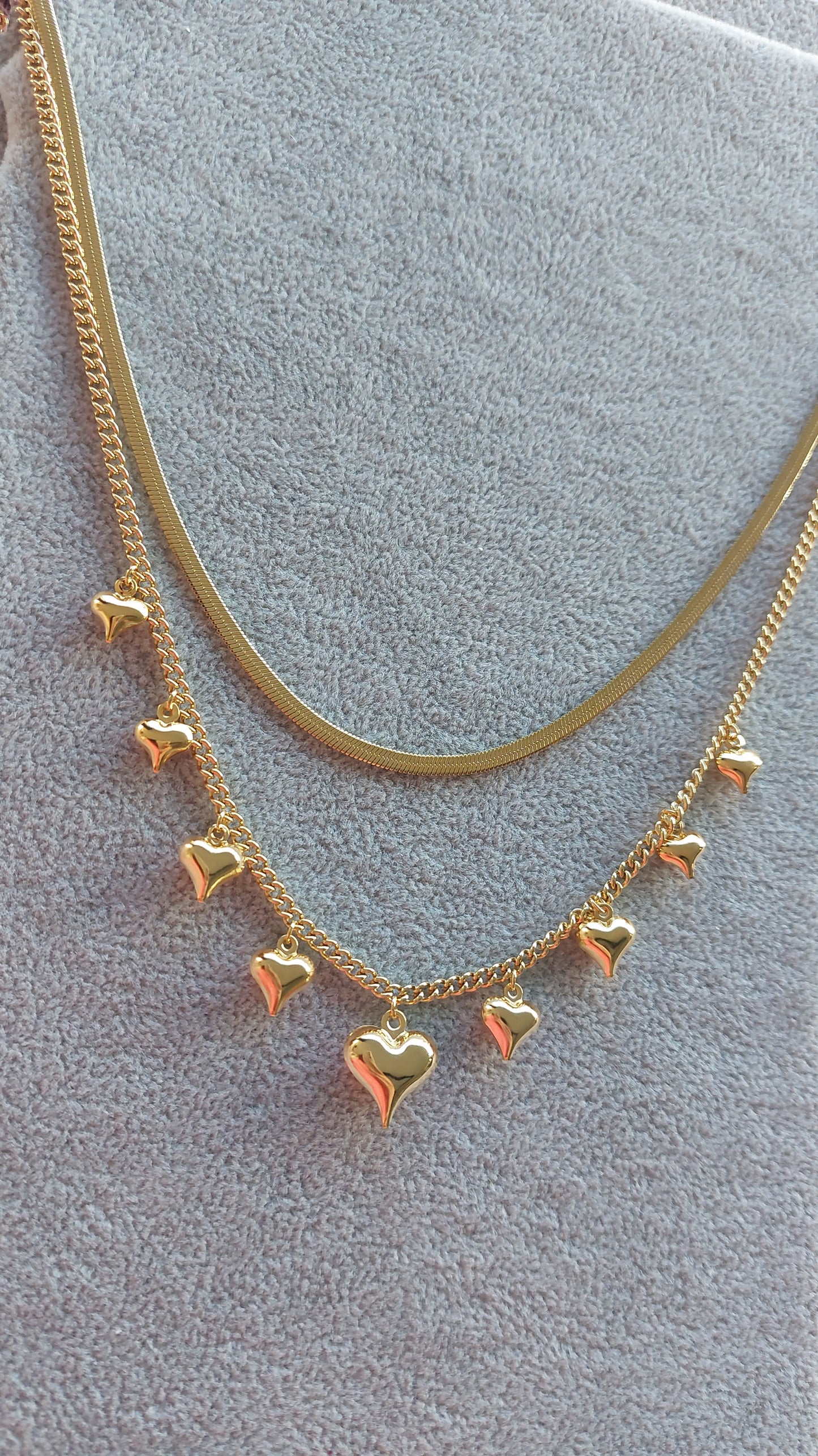Collana campanellini cuori