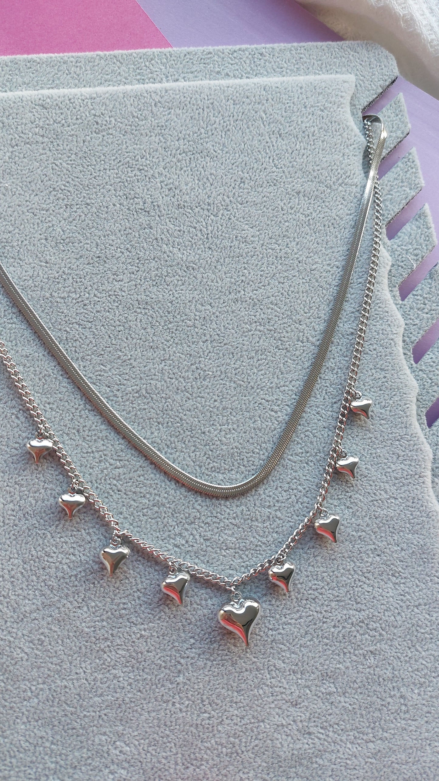 Collana campanellini cuori