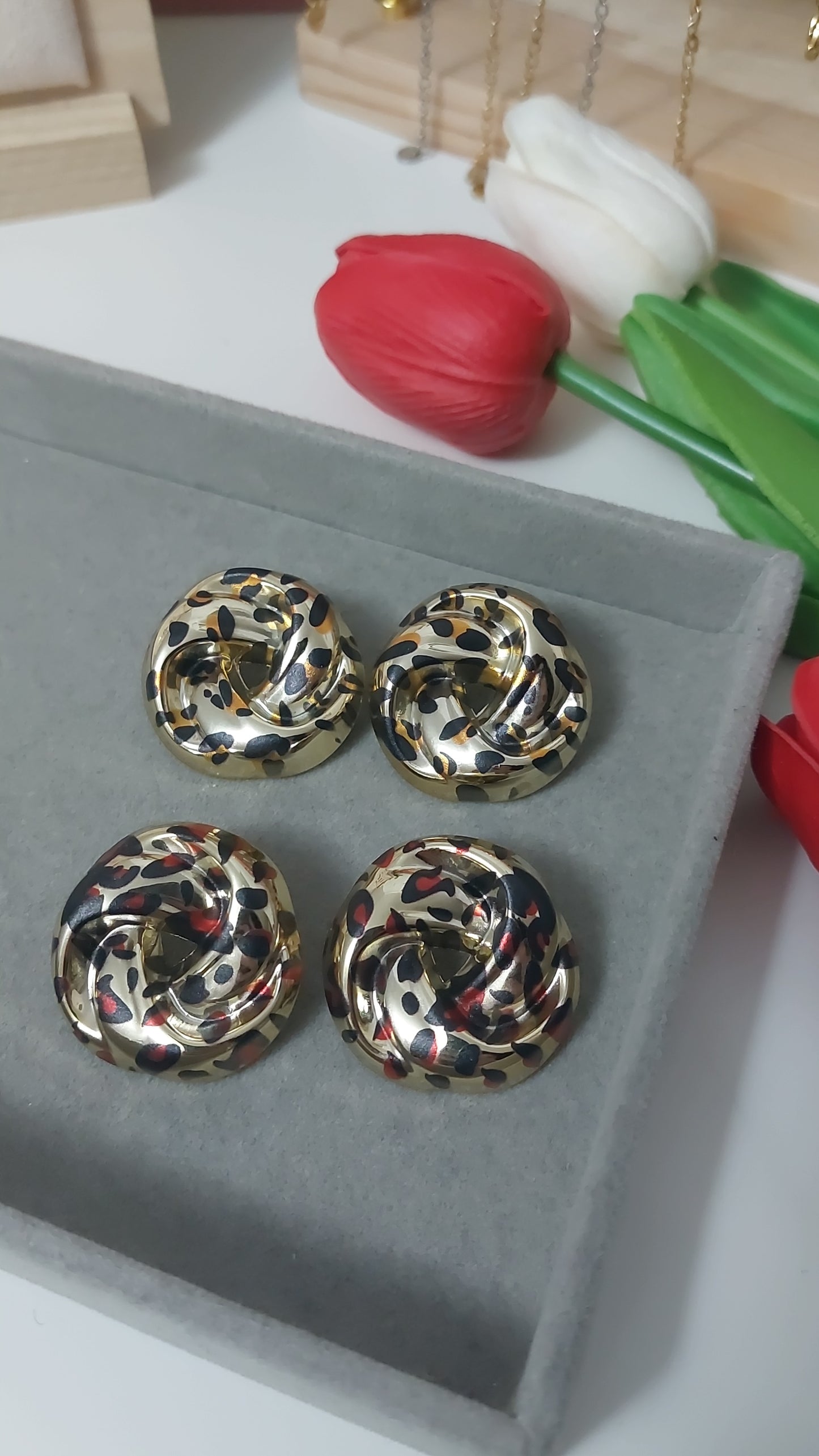 Orecchini Scrunchie leopard