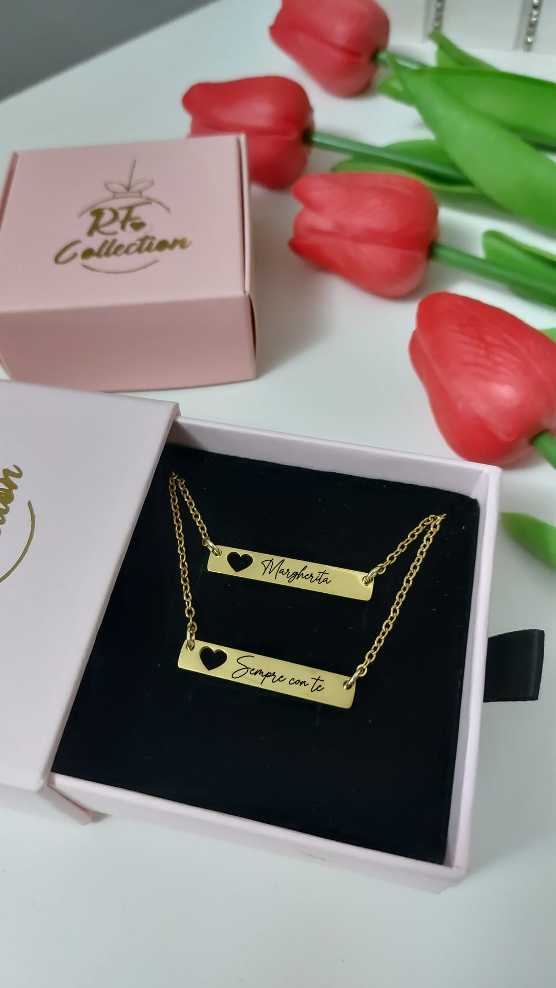 Collana piastrina incisa