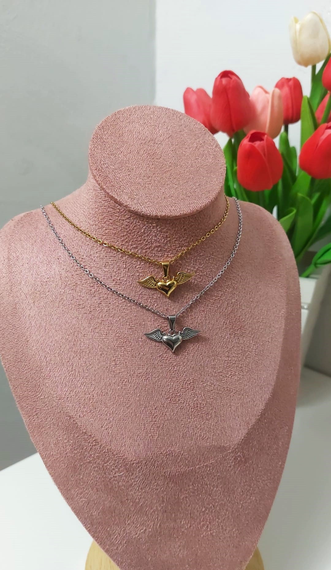 Collana Cuore Ali Silver