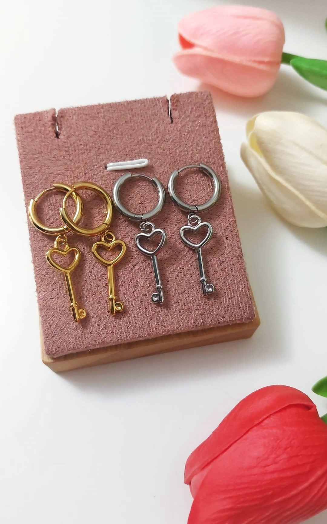 Orecchini chiave del mio cuore silver