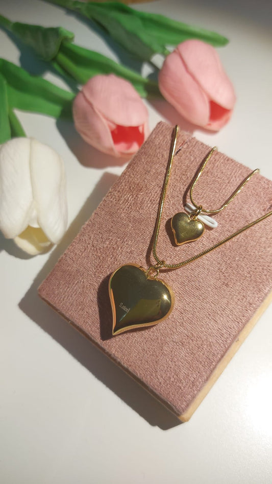 Collana cuore doppio filo