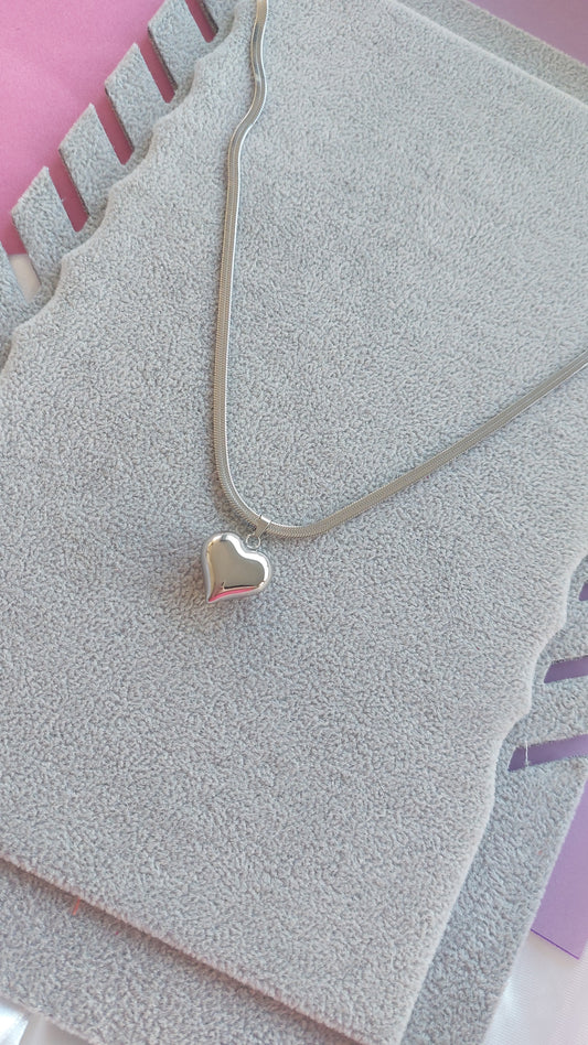 Collana snake cuore