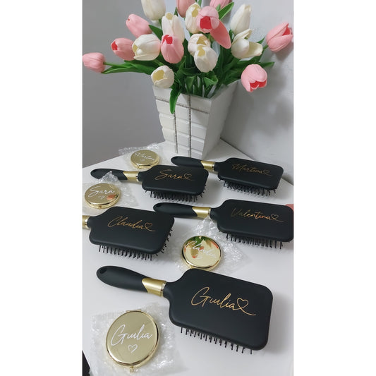 Set oro Spazzola + specchietto