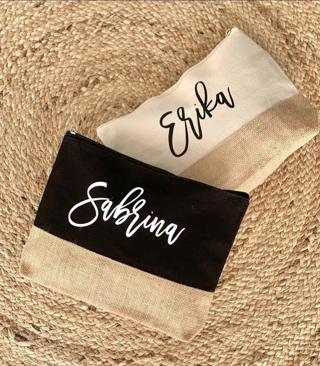 Pochette juta personalizzata