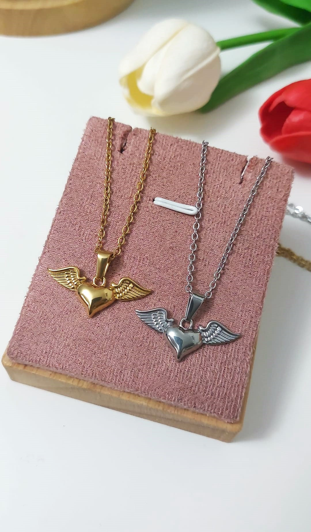 Collana Cuore Ali Silver