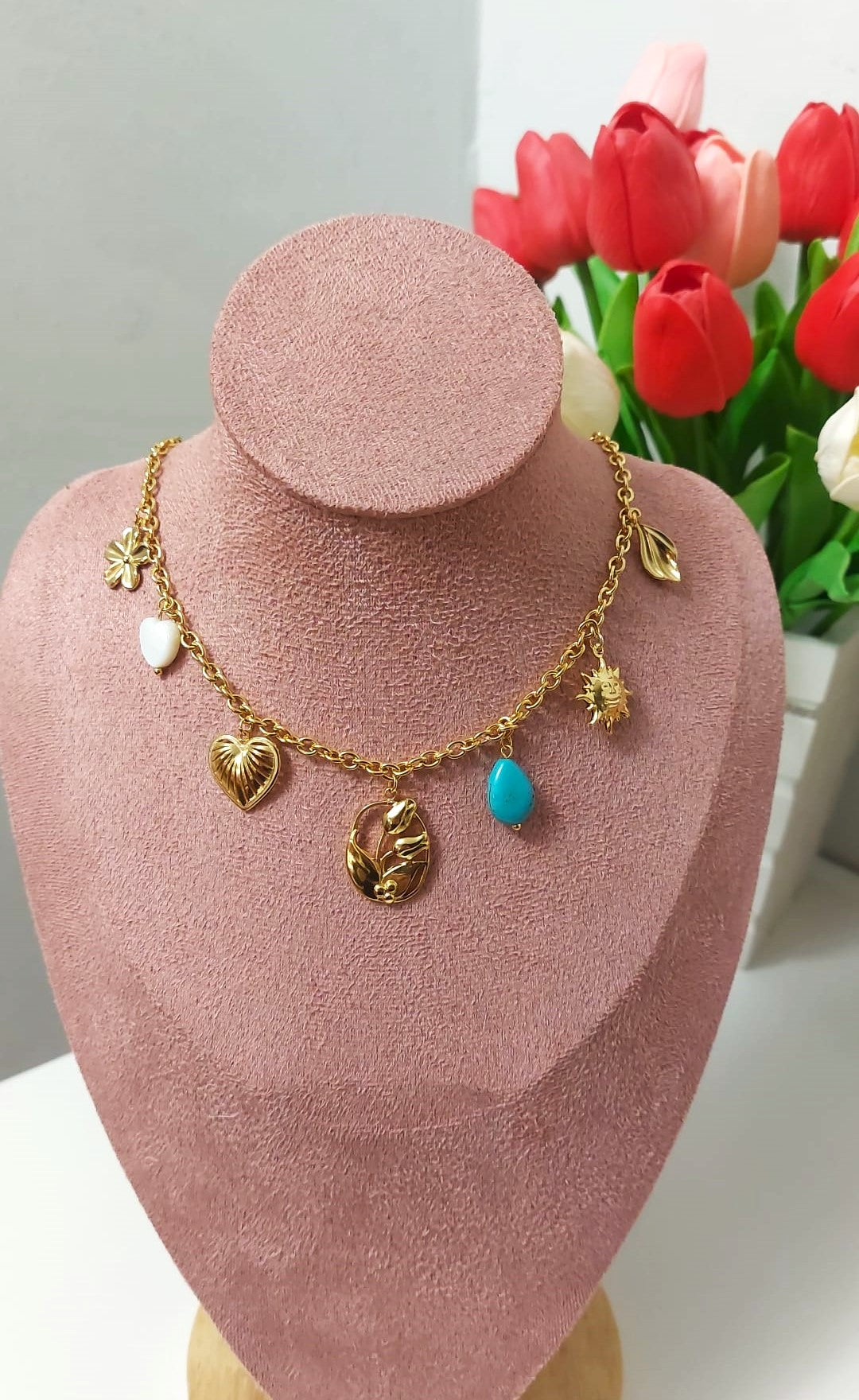 Collana Tulipano Blue charm
