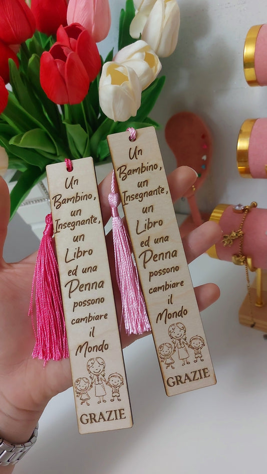 Segnalibro in Legno incisione personalizzata
